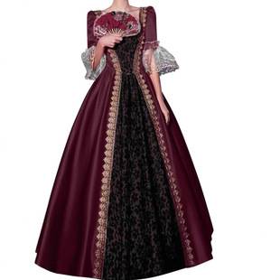 Cross-Border European and American Retro Medieval Renaissance Victorian Palace New Dress Stage Performance Costume