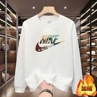 Outlet Clearance Autumn and Winter Sweatshirts for Men New Casual Loose Cotton Tops Autumn Fashion Long-Sleeved Bottoming Shirts