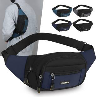 New foreign trade sports waist bag, multifunctional for men and women, suitable for business transactions and money collection, large capacity, lightweight, single shoulder crossbody bag