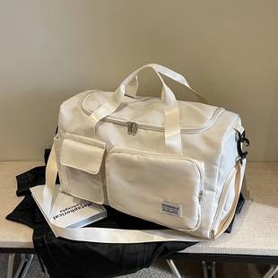 Independent Shoe Storage Fitness Bag Large Capacity Shoulder Crossbody Storage Bag Short-distance Business Travel Luggage Bag College Student Travel Bag