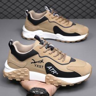 Men's Shoes 2025 Autumn and Winter New Casual Sports Running Shoes, Comfortable and Versatile, Thick-Soled, Wear-Resistant, Soft-Soled, Height-Increasing