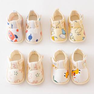 Spring and Autumn Soft-soled Baby Shoes Toddler Shoes Cartoon Strap Shoes 6-12 Anti-slip Cloth Front Shoes