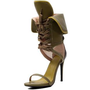 Exclusive for cross-border foreign trade: Plus-size women's European and American sexy functional style nightclub Amazon strappy stiletto sandals