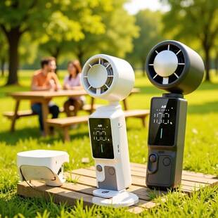 2026 Cross-Border New Product: Handheld Fan with Ice Cooling, High-Speed Turbo Fan, Powerful Wind, Portable Outdoor Mini Fan