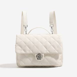 High-End Backpack for Women 2024 New Fashion Quilted Handbag Design Casual Work Clothing Preppy Style Backpack