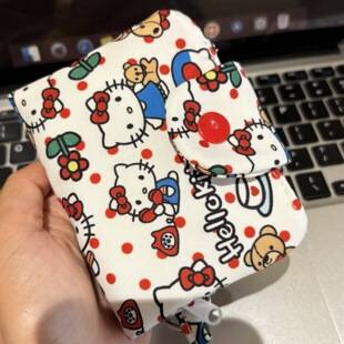 Ins-style cute and fresh Kitty cat cartoon coin purse, student key bag, plush short coin purse, card holder YG