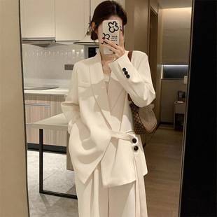 High-End Casual Fashion Elegant Goddess Petite Spring and Autumn Blazer Suit Set