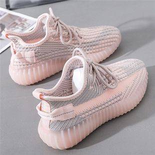 2024 New Summer Coconut Shoes Flying Woven sneaker Breathable Lightweight Casual Korean Style All-match Running Shoes Women's Trendy