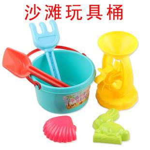 New children's beach bucket suit beach plastic play house toys summer stall hot selling products wholesale