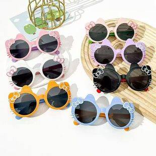 Cartoon Cute Princess Bow Cat Children's Sunglasses Anti-Uv Baby Sunglasses Glasses Girls Fashion