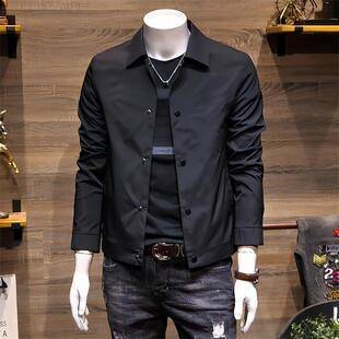 New autumn business executive jacket with a turn-down collar, men's Korean-style loose-fitting coat, trendy, simple, versatile, and stylish top