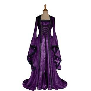 2023 New Halloween Dress Wish Amazon Explosions Medieval Artistic Retro Cosplay Dress