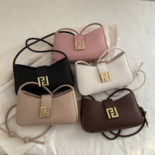 French Niche Simple Baguette Underarm Bag Women's Cross-border New Fashion All-match Handbag Elegant Shoulder Crossbody Bag