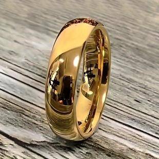 Cross-Border European and American Popular 4mm Fashionable Stacked Arc Plain Ring Non-Fading Stainless Steel Ring Index Finger Ring Hand Jewelry
