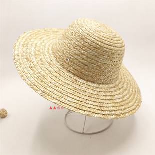 Straw Hat Summer Big Along Sunshade Hat Men's Construction Site Labor Protection Hat Old-fashioned Farmer Straw Wooded Sunscreen Hat Fishing Hat