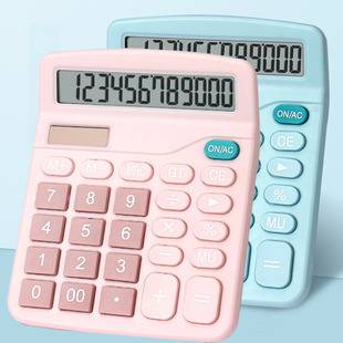 Color Student 12-Bit Solar Calculator 837 Dual Power Supply Large Display Counting Office Calculator Wholesale