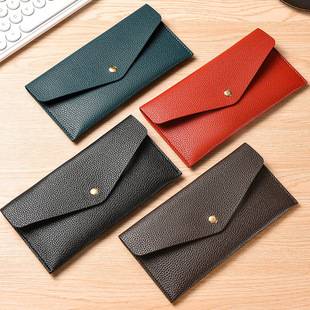 New Women's Wallet Long Thin Clutch Bag Simple Fashion Large Capacity Soft Pickup Card Bag Mobile Phone Bag Wallet