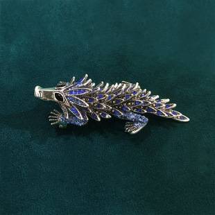 New Creative Alloy Pangolin Brooch Vintage Animal Clothing Pin Swinging Tail Suit Coat Accessories