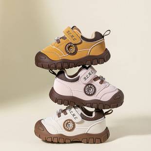 Bramiller toddler shoes for boys with Velcro fasteners, wear-resistant soft-soled casual shoes, girls' sneakers, children's functional shoes