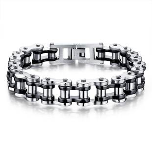 OPK Cross-border European and American Bracelet Men's Stainless Steel Trendy Rock Personality Motorcycle Chain Bicycle Titanium Steel Bracelet