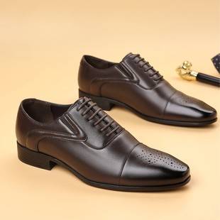 Aorixin Cross-Border 3717 Men's Square-Toe Leather Shoes British Casual Shoes Cross-Border Channel Fashion Men's Shoes
