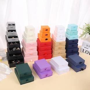 In stock jewelry packaging box simple style jewelry drawer box ring box necklace earrings bracelet storage box