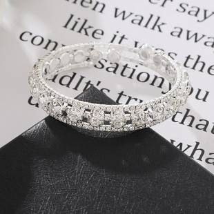 2022 bridal jewelry full diamond stretch bracelet silver bracelet bracelet wholesale AliExpress Ebay hot sale