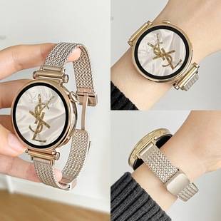 Suitable for Huawei Gt7 Samsung Apple 10 Slim Model S11 Stainless Steel Wheat Ear Magnetic Watch5 Metal Watch Strap for Women