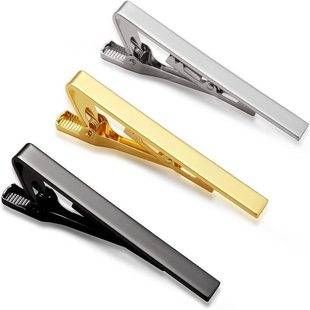 Business Men's Metal Tie Clips Manufacturer in Stock, High-End Suit Tie Clips, Clothing Badges, Brass Clip Accessories
