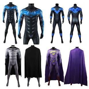 Batman under the Red Hood Nightwing Cosplay 3D Digital Printed Jumpsuit