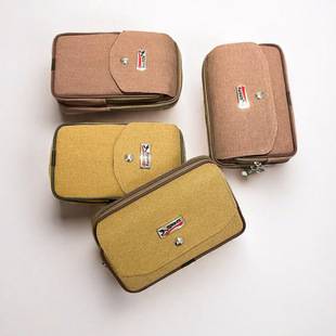 Men's Canvas Mobile Phone Waist Bag Large Capacity Men's Belt Mobile Phone Bag Large Work Site Wear-Resistant Waist Bag for Men