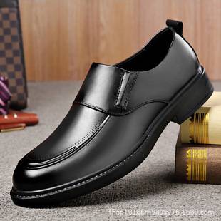 Men's Leather Shoes Business Formal Slip-On Leather Shoes Men's British Casual First-Layer Cowhide Soft Sole Versatile Men's Shoes Wholesale