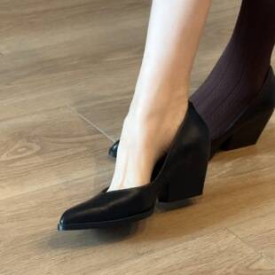 In production~Lightly mature style casual retro fashion comfortable Mary Jane shoes for women, slip-on commuter professional work shoes