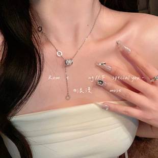 High-End Silver Waist-Shaped Tassel Necklace for Women, 2026 New Popular Model, Clavicle Chain, Elegant Neck Chain Accessory
