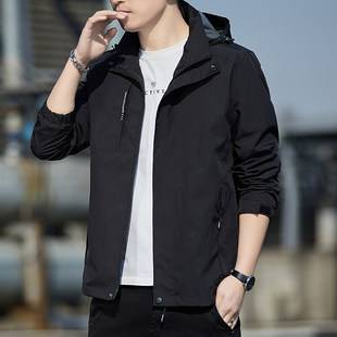 Cross-Border Detachable Hooded Jacket for Men, Autumn and Winter Casual Windproof Jacket for Men, Teenagers, and Men's Autumn Outerwear