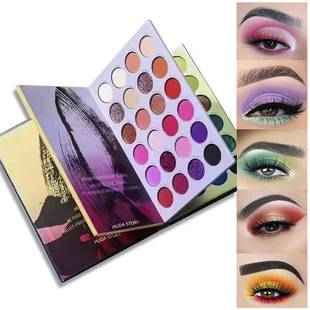 72-Color Eyeshadow Book, Long-Lasting Makeup, Not Easy to Fade, Pearlescent Matte Wet Powder Eyeshadow Palette, Multi-Color Ins Style