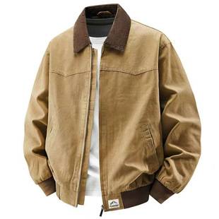 Cross-Border Spring 2026 New Men's American Retro Lapel Jacket Loose Fashion Trendy Casual Jacket