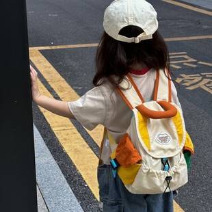 New Stylish Nylon Ultra-Light Children's Backpack for Kindergarten, Lightweight Travel Backpack, Fresh and Simple Design