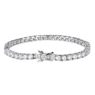 Cross-Border Simple and High-End Tennis Bracelet Full of Diamonds, Zirconia Titanium Steel Bracelet, Men's and Women's Non-Fading Jewelry Bracelet