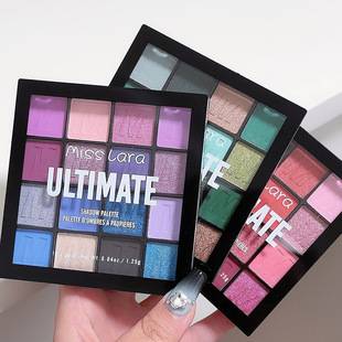 Popular Colorful 16-Color Eyeshadow Palette Matte Pearlescent Blue Enchantress European and American Makeup Beginner Eyeshadow Palette