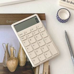 Ins Simple Style Calculator 12-Digit Office Small Portable Silent Exam Calculator Life Finance Accounting