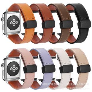 For apple iWatch Magnetic Buckle Leather Strap apple watch Folding Buckle Samsung Huawei watch Strap