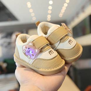 Spring and Autumn Baby Walking Shoes, Infant Soft Sole Shoes, Children's Squeaky Shoes, Boys' and Girls' Light-Up Shoes for 0-1-2 Years Old
