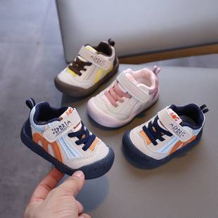 Infant soft-soled walking shoes, new spring and autumn models, breathable casual non-slip sports shoes for boys and girls, toddler functional shoes