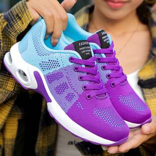 Women's Shoes 2026 Foreign Trade Women's Casual Shoes Breathable Mom Shoes Lightweight Air Cushion Cross-Border Sports Shoes Women's Shoes