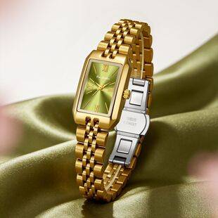 BS watch manufacturer's gift: niche high-end simple olive green fresh style stainless steel watch FA1939