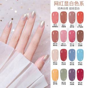Nail Polish Non-Peelable, No-Bake, Long-Lasting Wholesale Odor-Free Ice-Transparent Nude Color Nail Polish for Nail Salons
