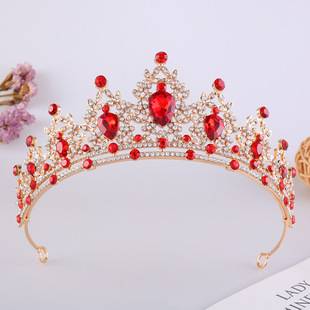 European and American Bridal Crown Alloy Rhinestone Princess Kidsren's Birthday Crown Bridal Wedding Tiara Wedding Accessories Batch
