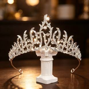 Cross-Border Korean-Style Bridal Crown Headpiece Wedding Dress Accessories Alloy Rhinestone Tree Branch Flame Birthday Crown Hair Accessory