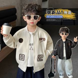 Children's Baseball Jacket Spring and Autumn 2026 New Style Boys' Trendy Streetwear Cool Clothes Baby Spring Fashion Brand Jacket